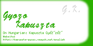 gyozo kapuszta business card